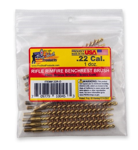 PROSHOT .22 CAL. RIFLE BRUSH - 12 QTY. BULK PACK 22R-D - Win Repeating Arms Promotion